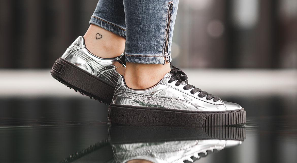 スムース/サマー・バケーション Puma Basket Platform Metallic 